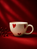White Ceramic Heart Mug