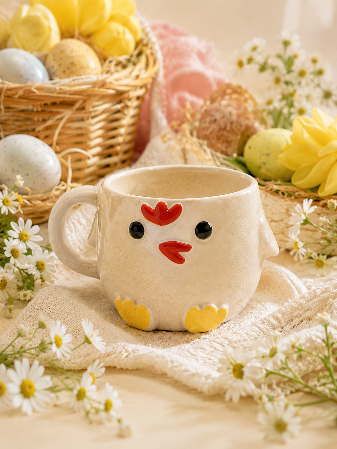 Handmade Chicken Ceramic Mug