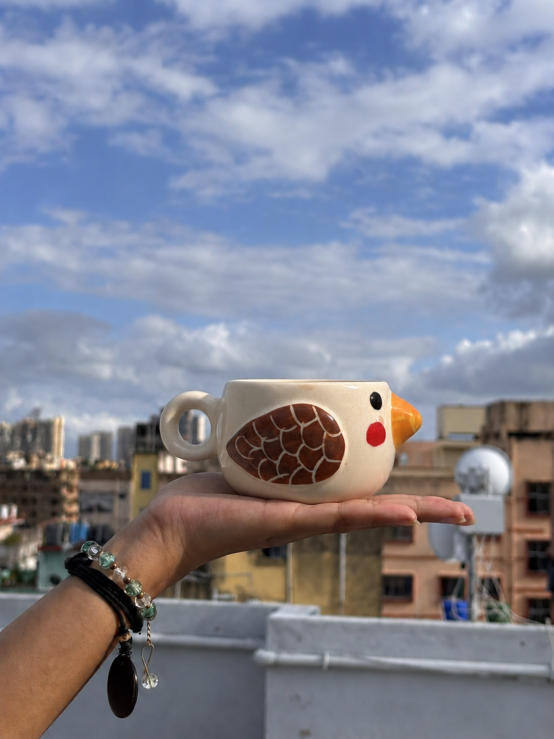 Handmade Bird Ceramic Mug