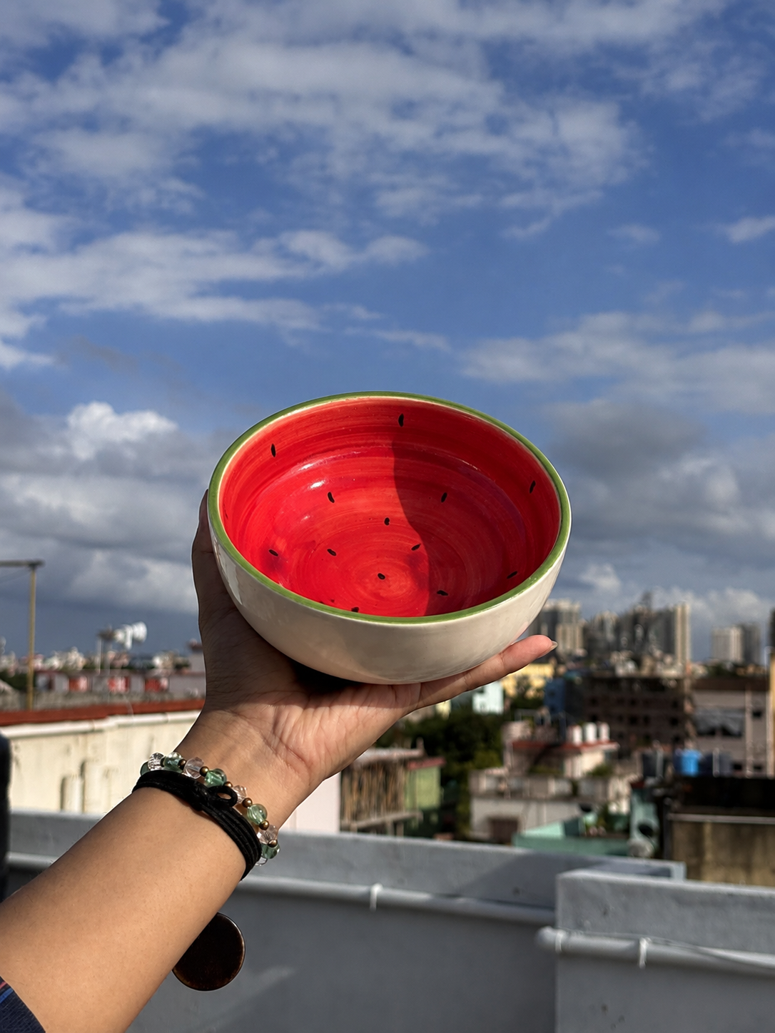 Handmade Watermelon Ceramic Bowl