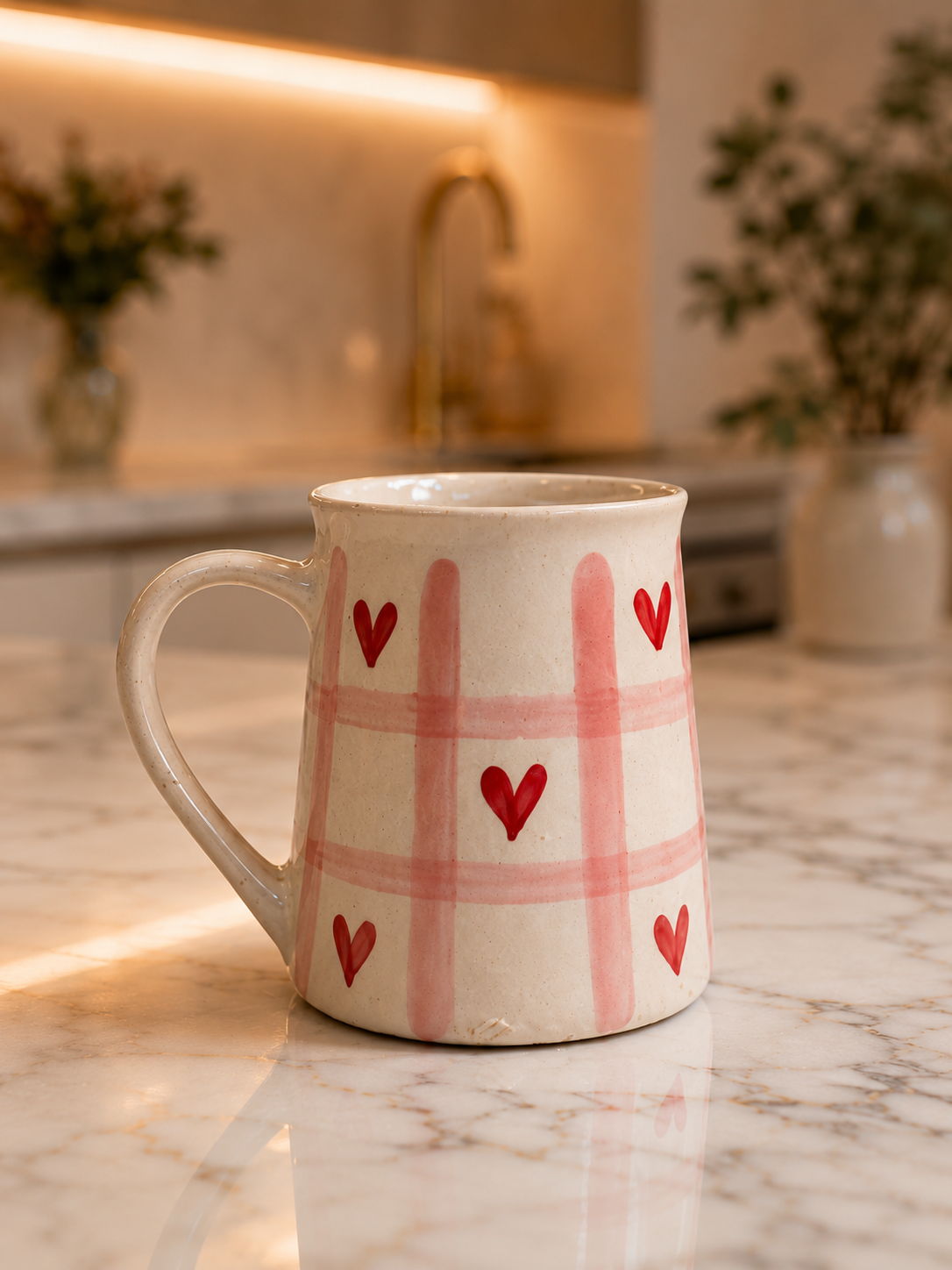 Handmade Heart Ceramic Coffee Mug