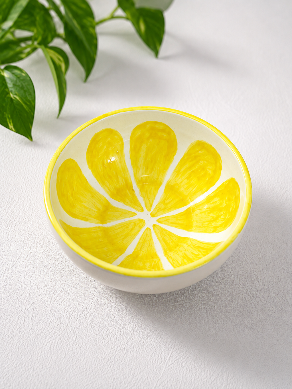 Handcrafted Lemon Ceramic Bowl