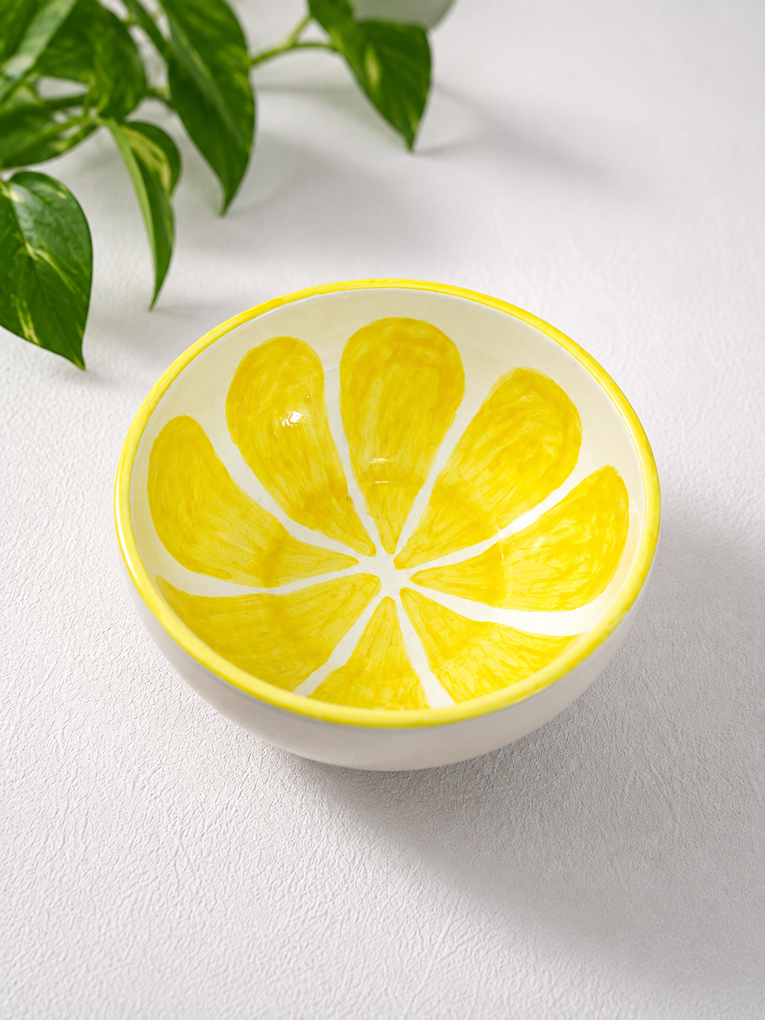 Handcrafted Lemon Ceramic Bowl
