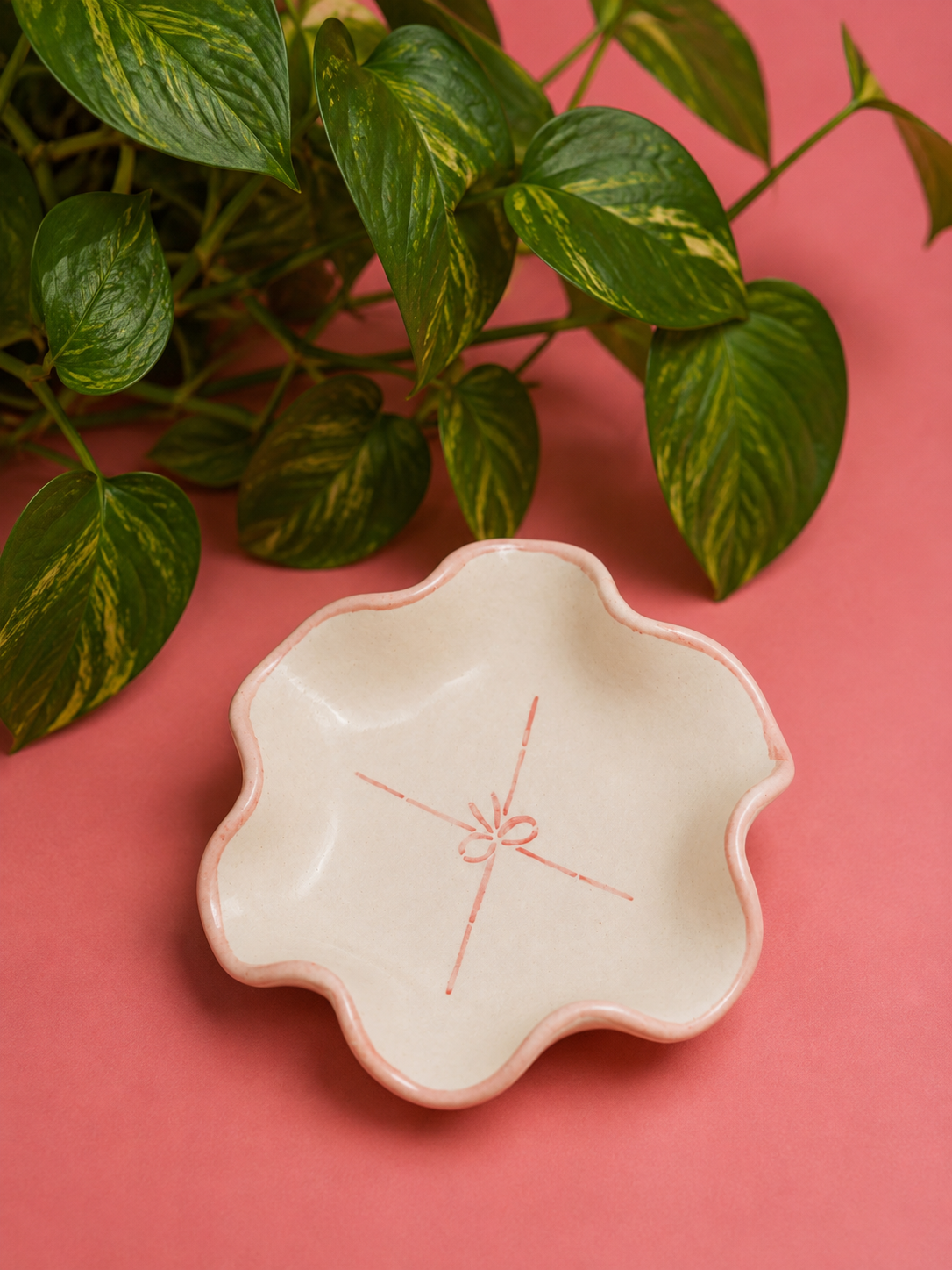 Blush Bow Cup & Saucer Set