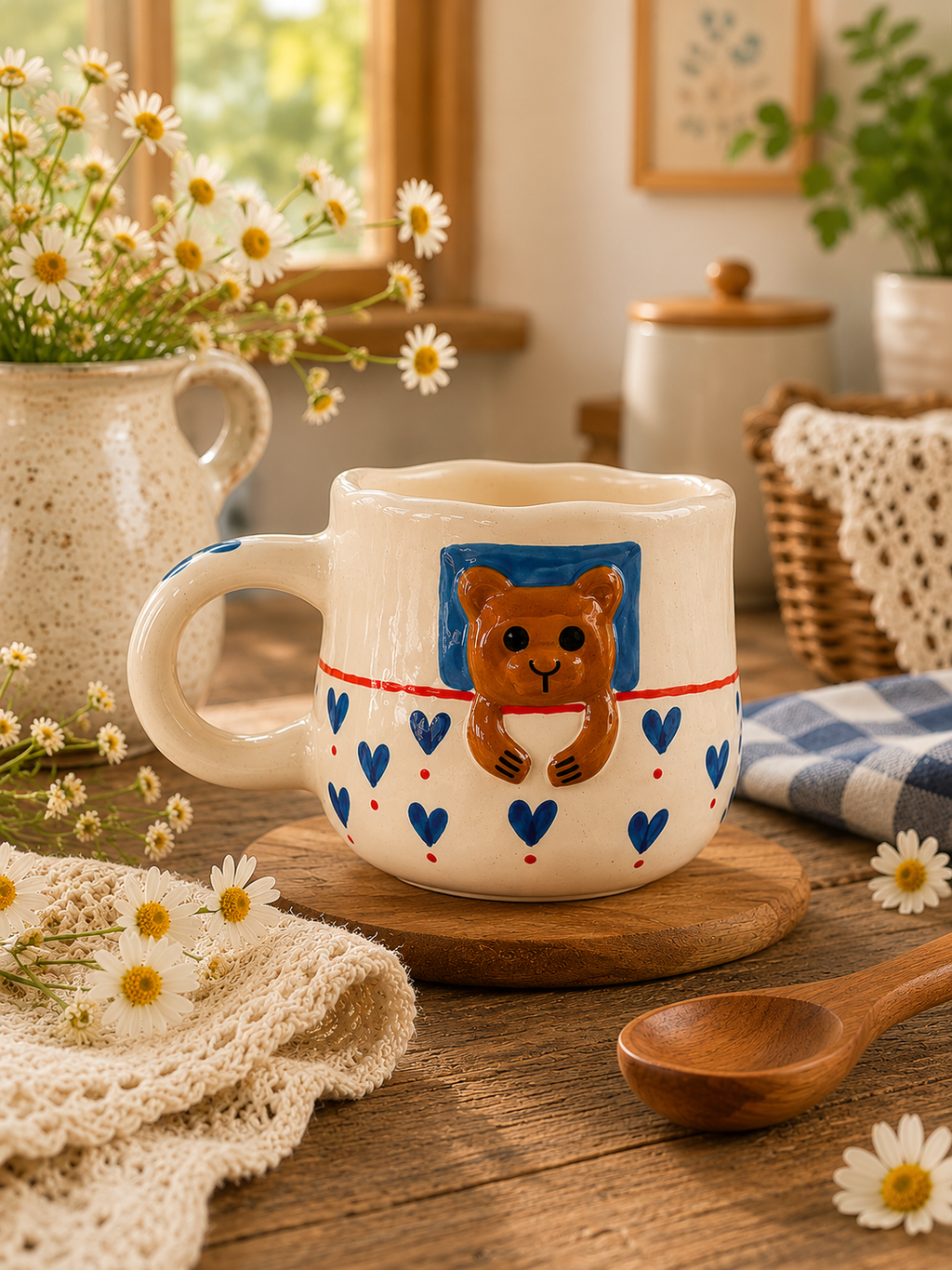 Handmade Bear Ceramic Coffee Mug