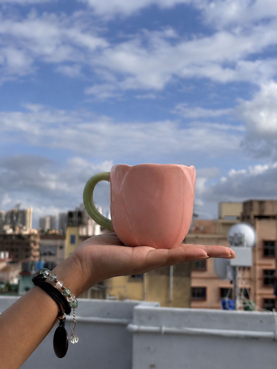 Pastel Tulip Ceramic Cup