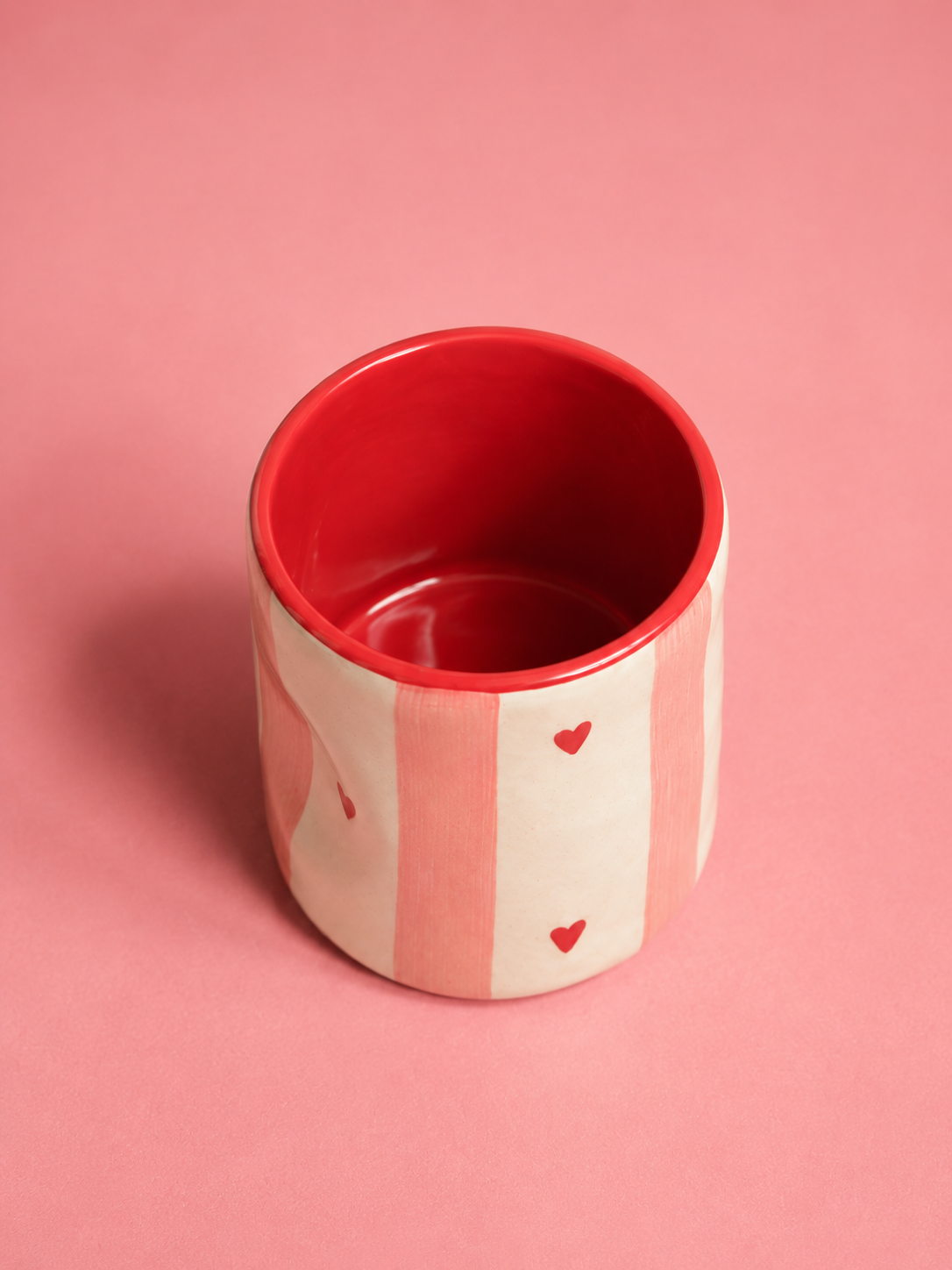 Handmade Blush Heart Ceramic Mug