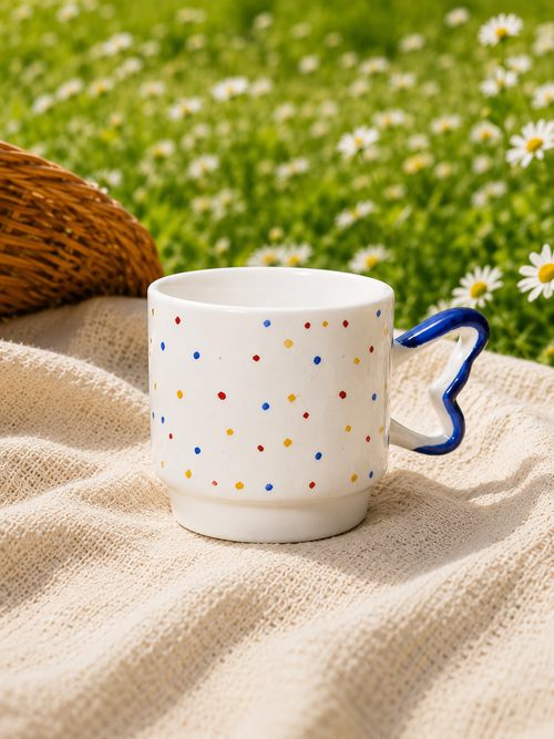 Blue Butterfly Heart Mug