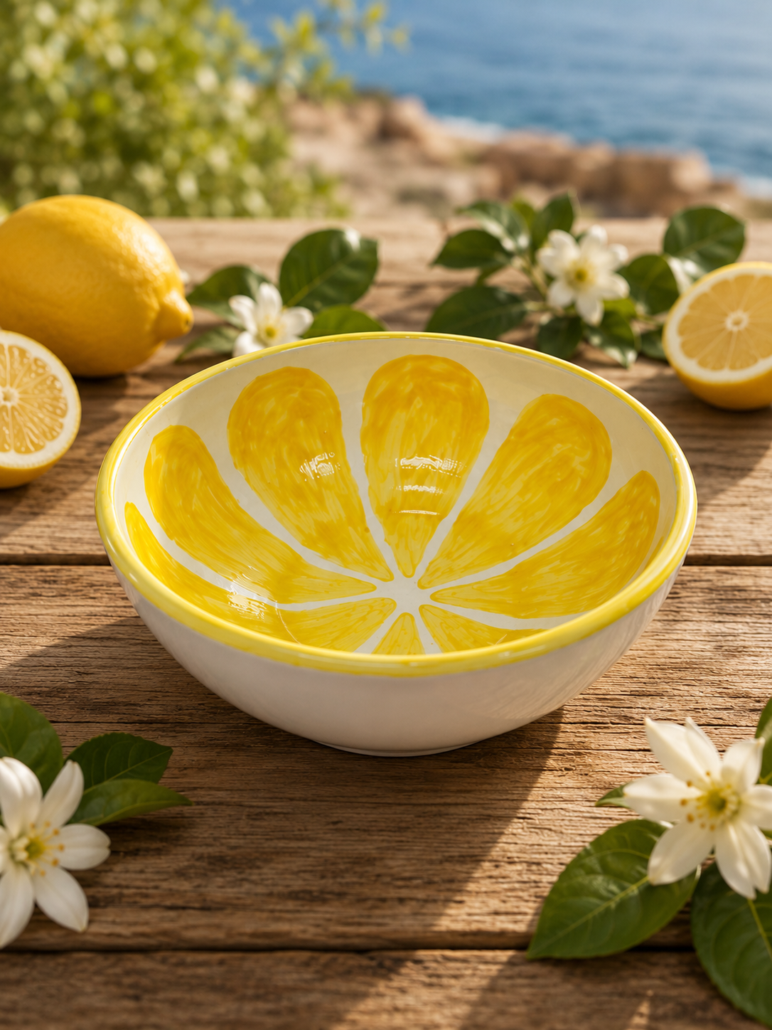 Handcrafted Lemon Ceramic Bowl