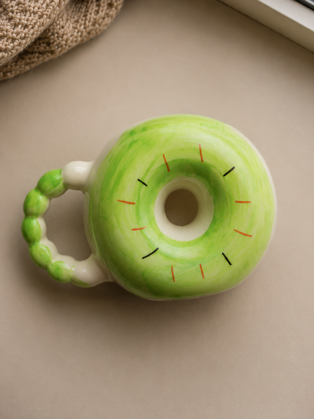 Pastel Green Donut Cup