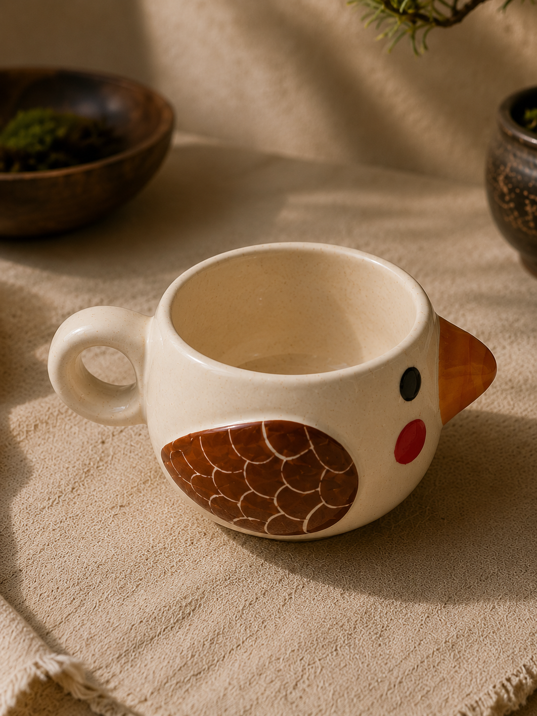 Handmade Bird Ceramic Mug