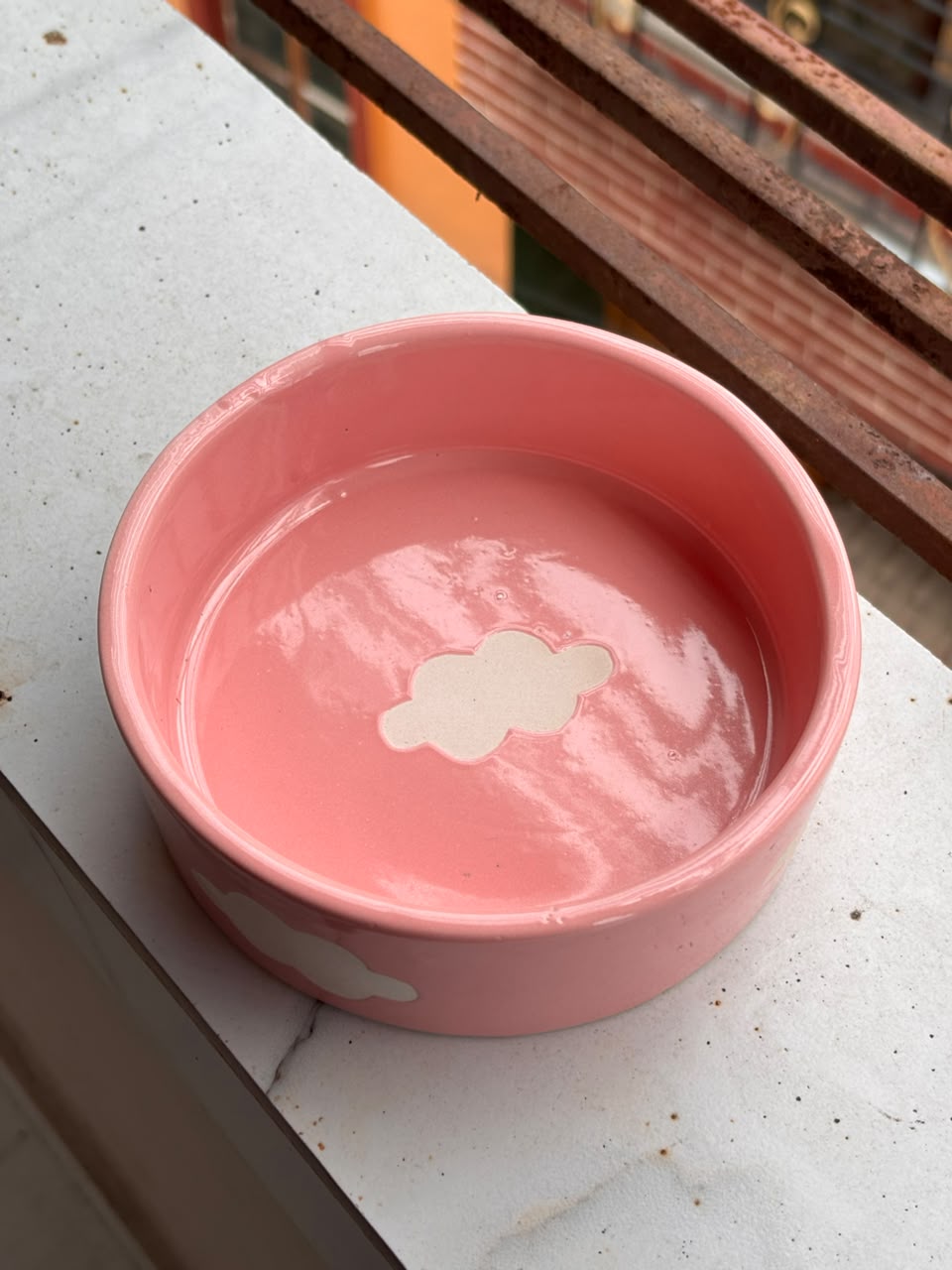 Pastel Pink Cloud Bowl