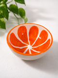 Handmade Orange Slice Ceramic Bowl