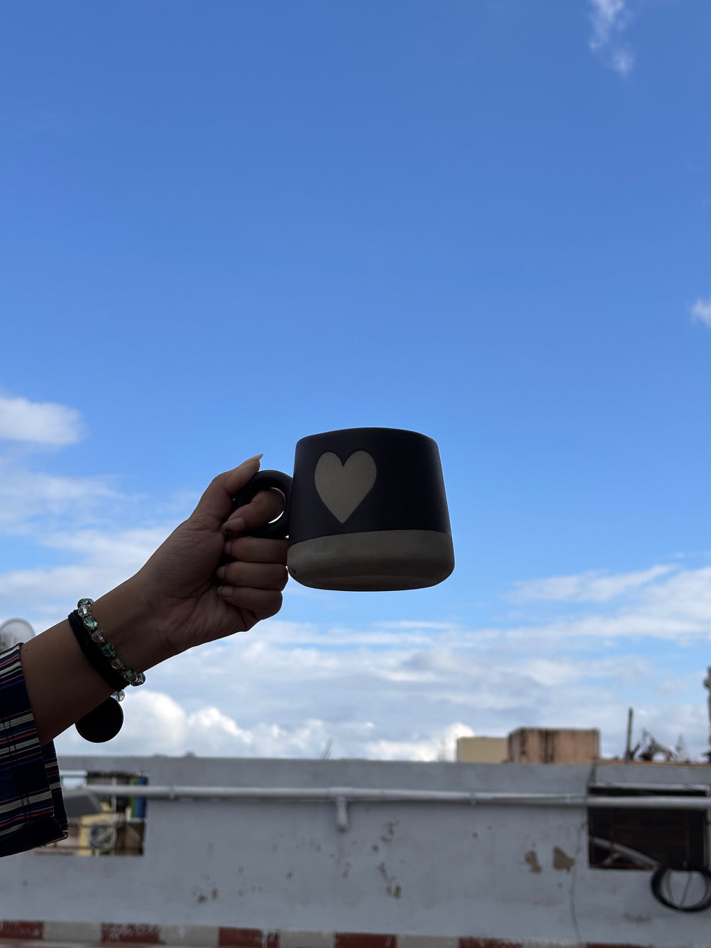 Midnight Heart Handmade Ceramic Mug