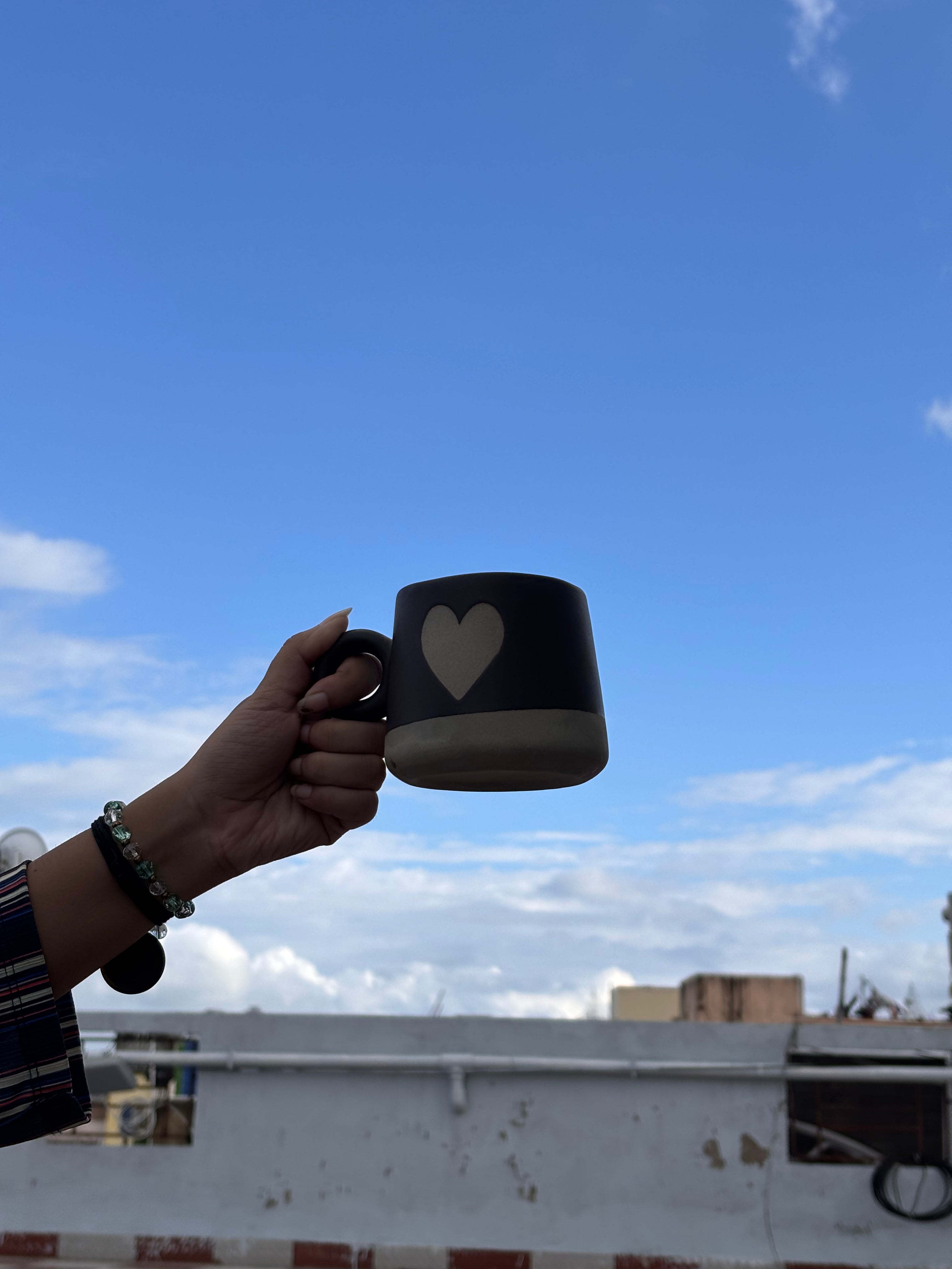 Midnight Heart Handmade Ceramic Mug