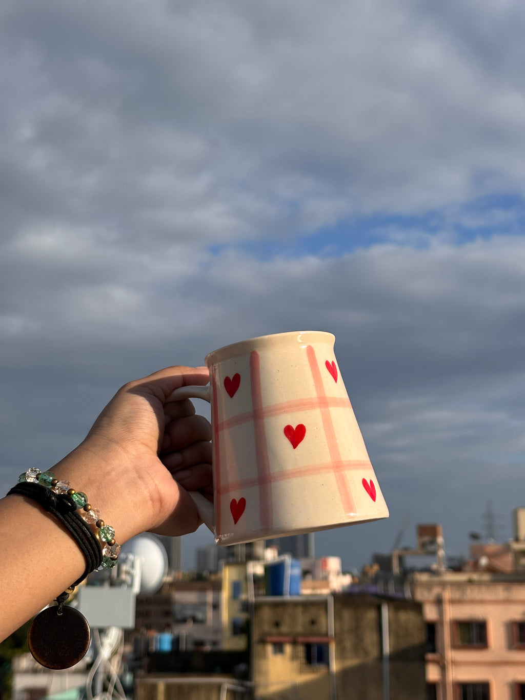 Handmade Heart Ceramic Coffee Mug