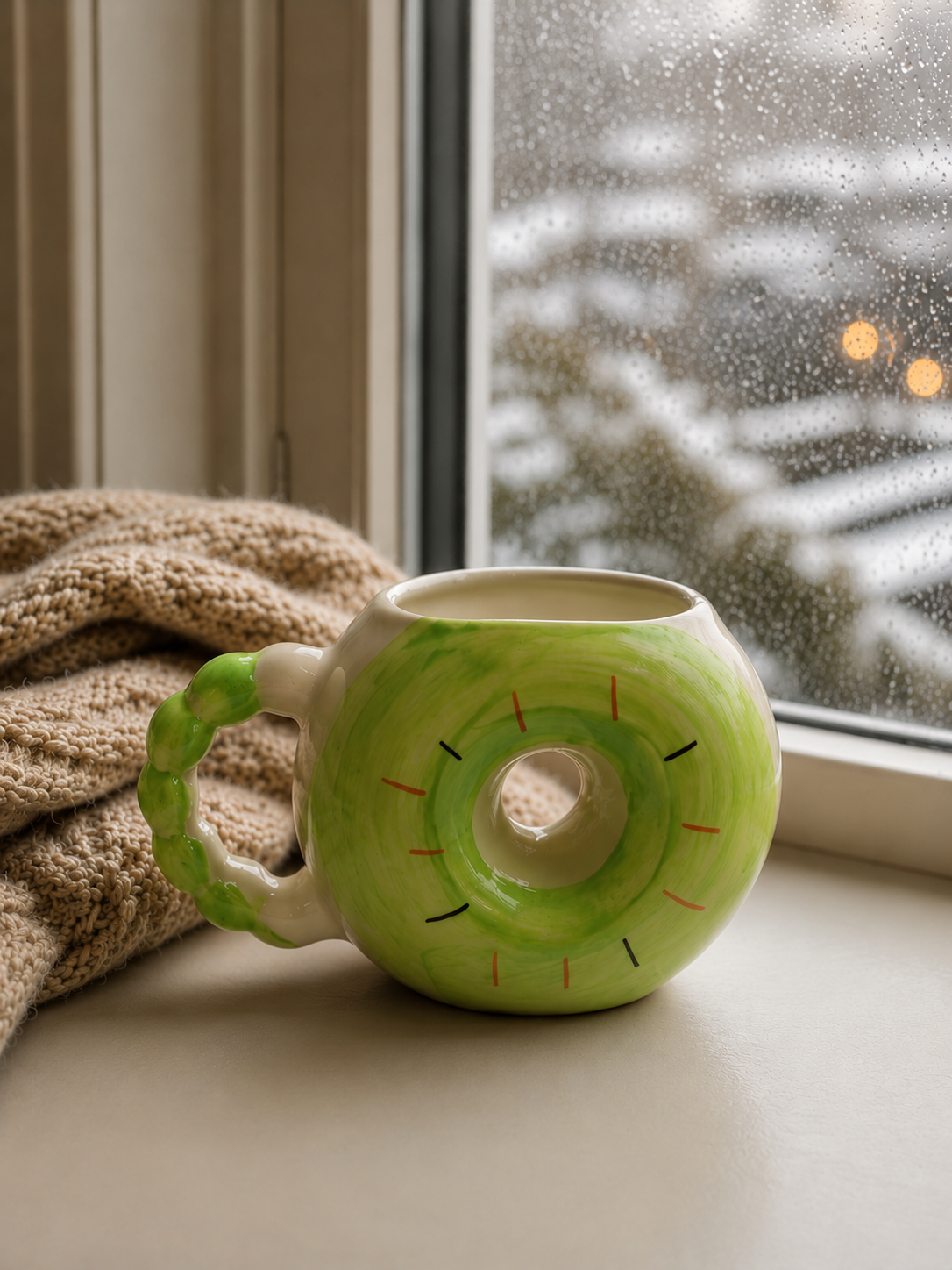 Pastel Green Donut Cup