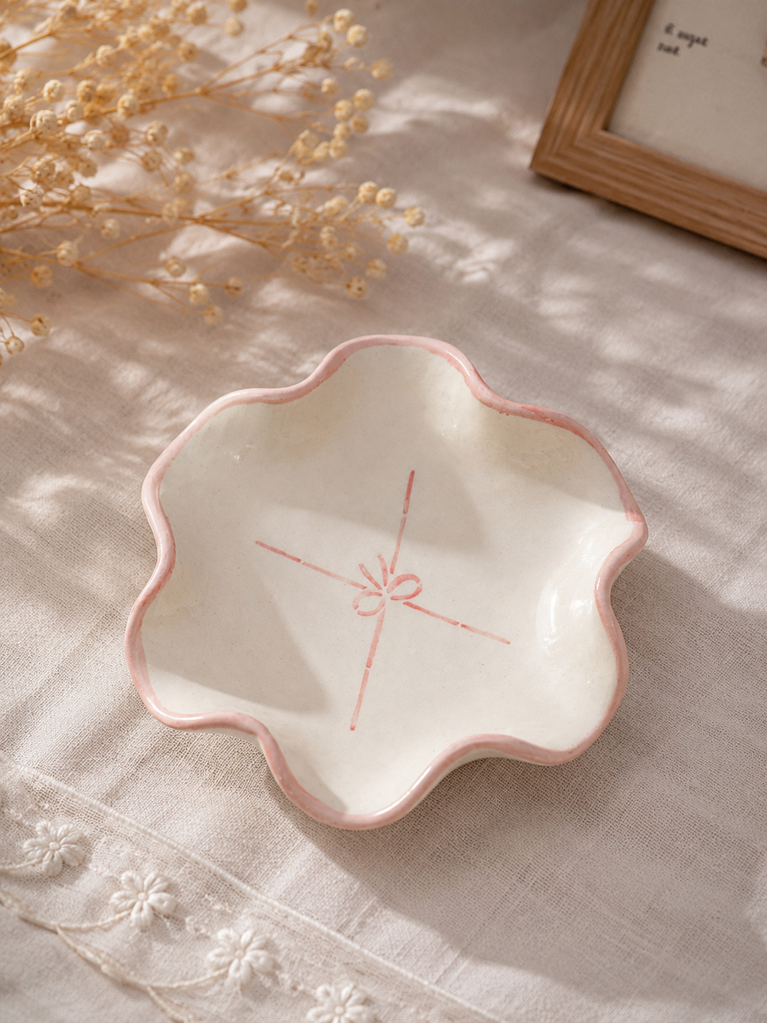 Blush Bow Cup & Saucer Set