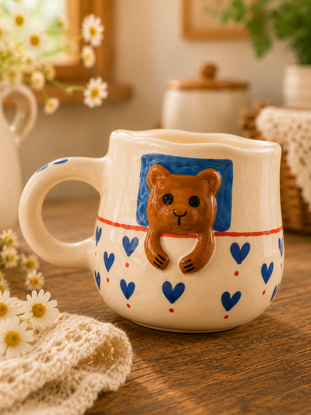 Handmade Bear Ceramic Coffee Mug
