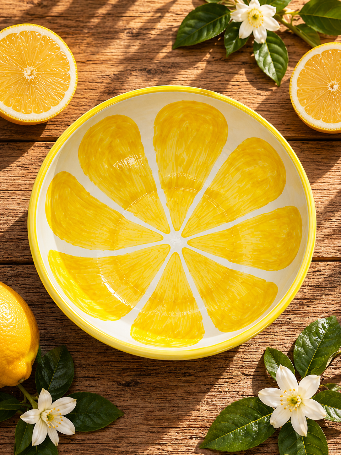 Handcrafted Lemon Ceramic Bowl
