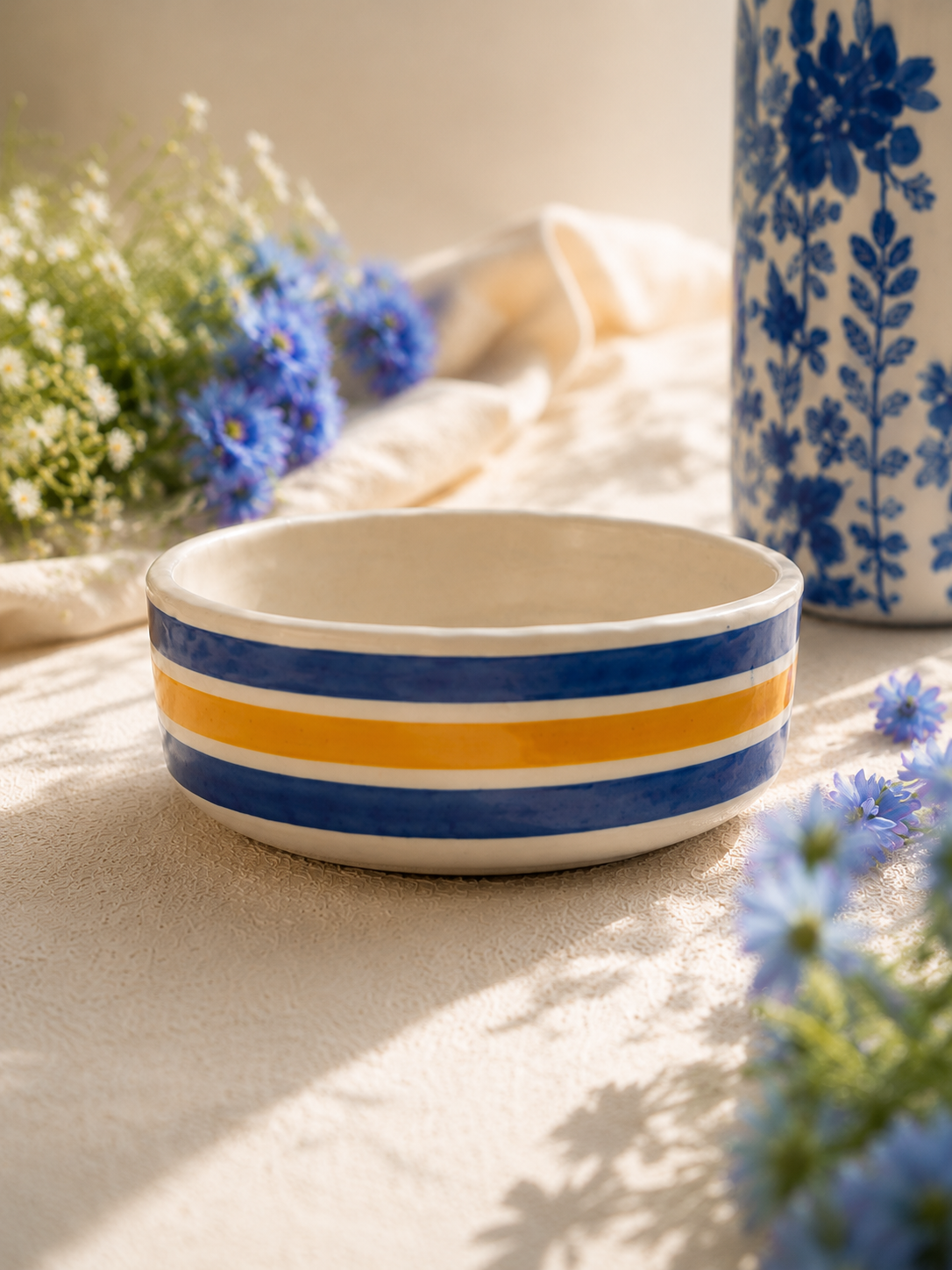 Coastal Blue Lemon Bowl