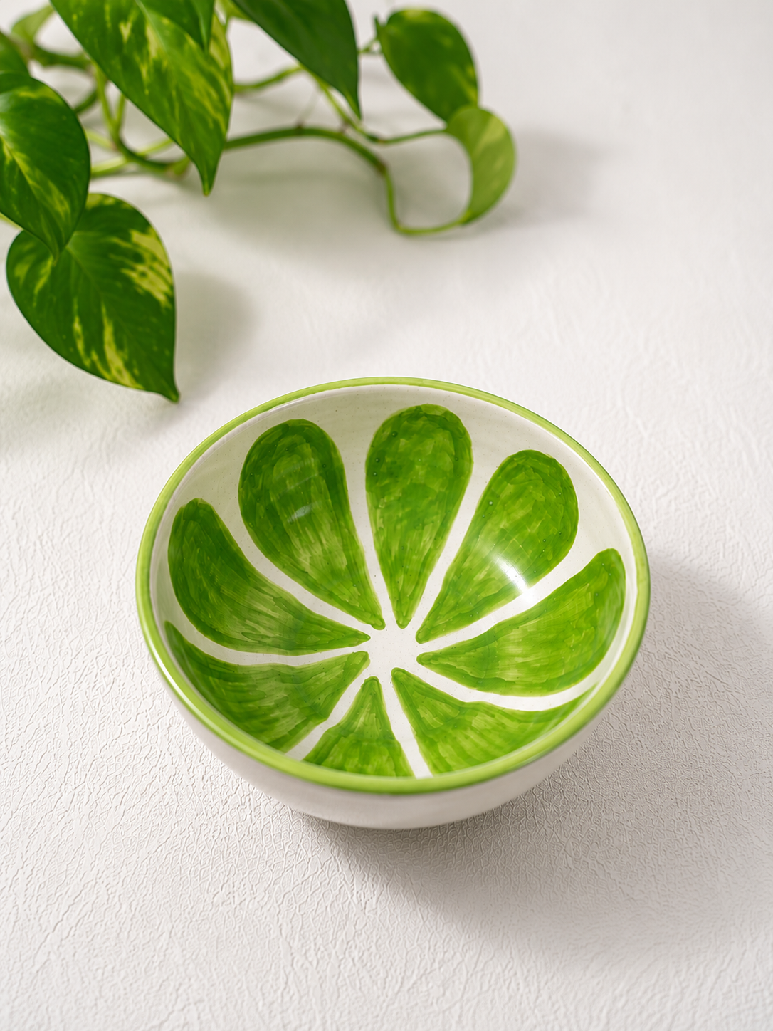 Handmade Lime Slice Ceramic Bowl